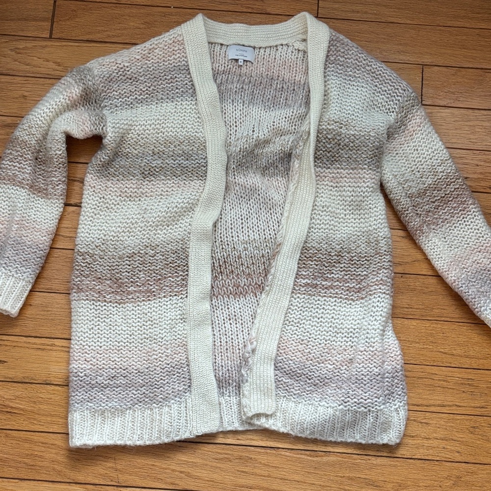 Anthropologie Medium Striped Knit Cardigan Sweater